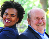 Thuli Mgwebile and Mike Bergen